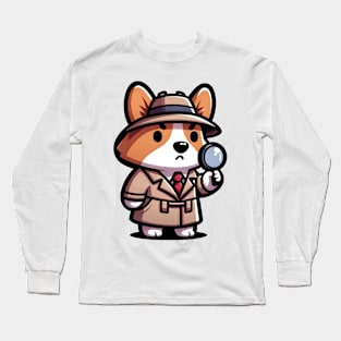 Detective corgi Long Sleeve T-Shirt